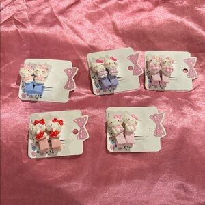 Cute Kitty Hair Clips Set